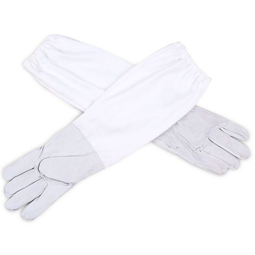 1 Pair Beekeeping Protective Gloves with Vented Long Sleeves