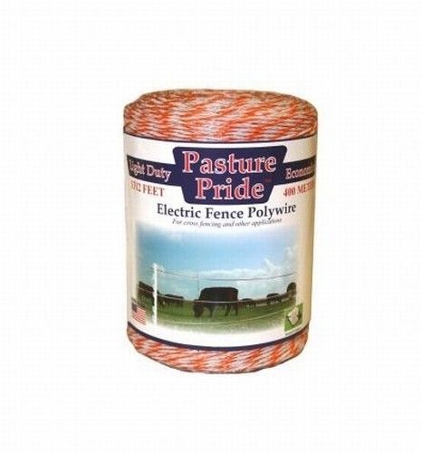Parker 913 1312 ft. Pasture Pride Light Duty Elctric Fence Polywire, Orng/White