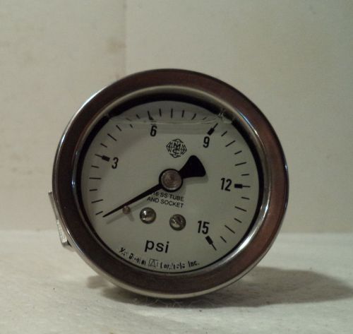 Mcdaniel controls 0-15 psi 1/4&#034; npt pressure gauge 72454-1 for sale