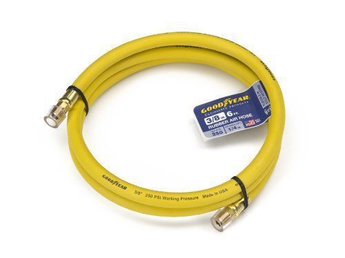 Goodyear EP 46511 3/8-Inch by 6-Feet 250 PSI Lead-In Rubber Air Hose with 1/4-In