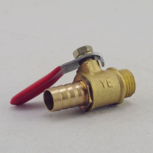 1/4&#034; bsp male x 8mm hose barb air brass ball valve for sale
