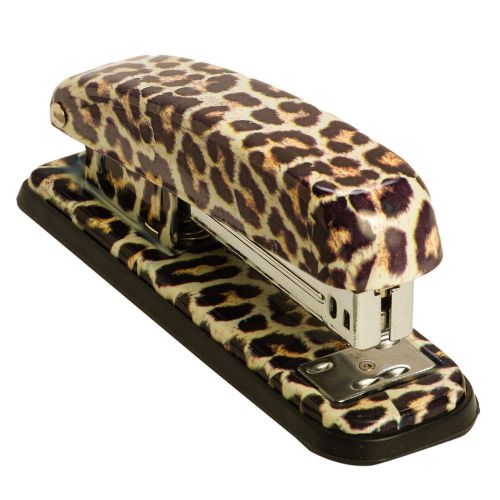 Womens Acrylic Leopard Exotic Safari Animal Print Utility Office Work Stapler