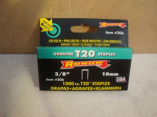 PACK OF 1000 ARROW T-20 T20 10MM STAPLES