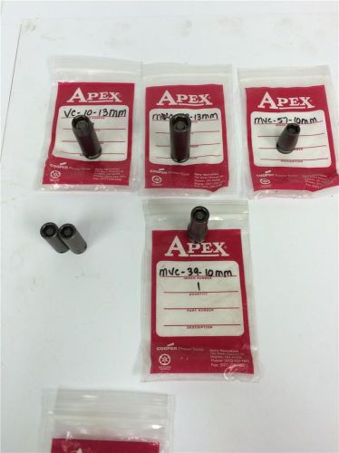 Apex usa quality impact ratechet wrench magnetic socket set 13mm &amp; 10mm 1/4&#034; 3/8 for sale