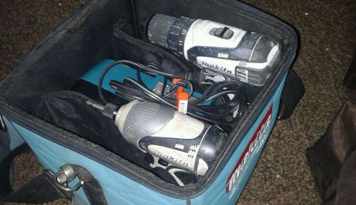 Makita drill set with charger and bits