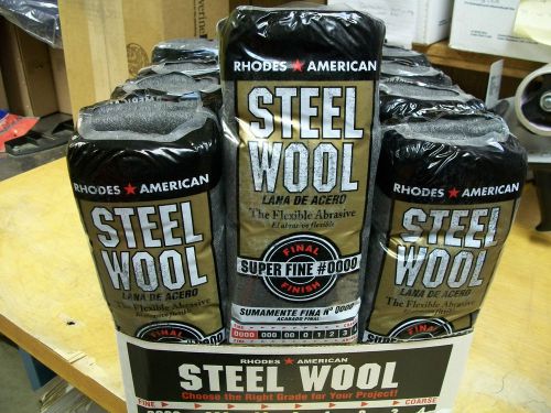 Steel Wool - Finest #0000 - Rhodes American - 192 Pads in one Case