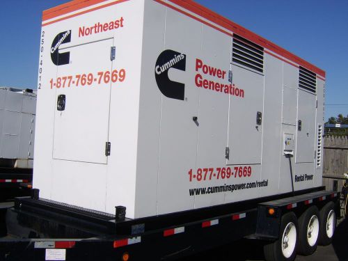Used 250 kW Cummins diesel trailer mounted generator model DQAB