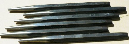 Proto punch 5.75&#034; l by 0.375 shank x 0.125 point, 5/16&#034; punch 6 per purchase for sale