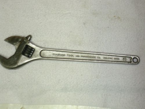 DIAMALLOY Diamond Tool And HORSESHOE 15&#034; Adjustable Wrench USA