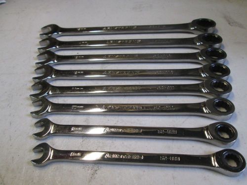Armstrong combination ratcheting wrench set 8 pc full polish  12 pt 8 mm thru 15 for sale