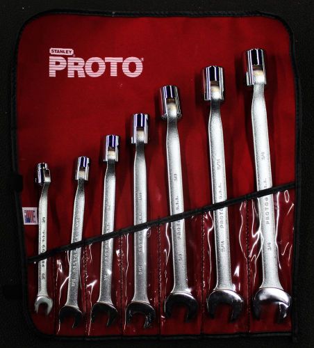Proto 7 Piece 12 Point SAE Flex Head Wrench Set in Tool Roll Model # J1270A