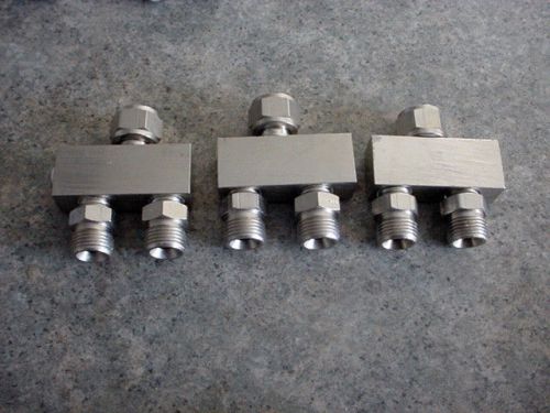 3 binks fluid manifold part no. 72-500 stainless steel airless paint gun sprayer