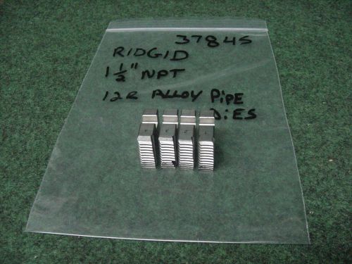 RIDGID 37845 USED 1 1/2&#034; NPT 12-R 0-R 11-R 111-R RH alloy pipe threading DIES