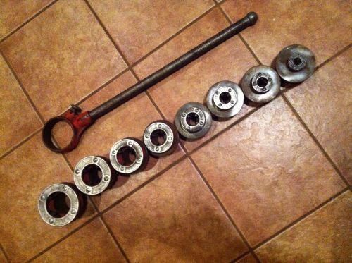 Ridgid 12r pipe threader with 8 ridgid dies. 1/8 &#034;to 2 &#034; great used shape for sale