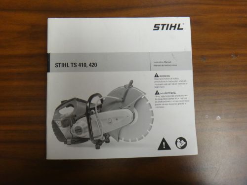 STIHL TS 410, 420 OWNERS MANUAL