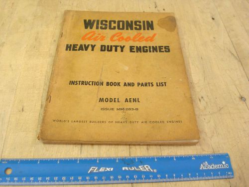 WISCONSIN ENGINES MODEL AENL--INSTRUCTION BOOK &amp; PARTS LIST--