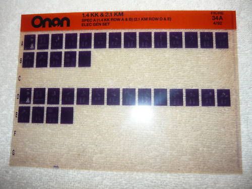 Onan 1.4KK 2.1KM Spec A Genset Parts Manual Microfiche