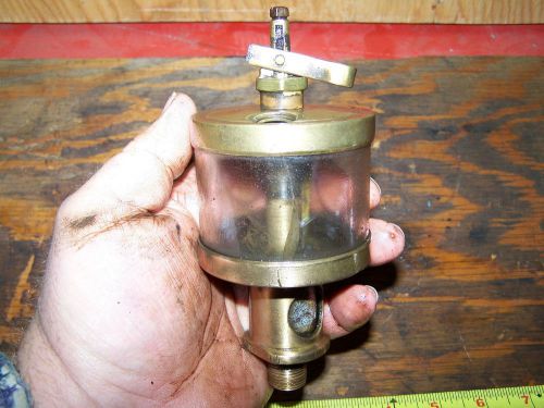 Old WILKINSON Domestic Sandwich Hit Miss Gas Engine Brass Glass Oiler Magneto