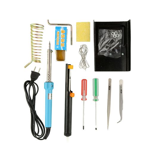 9 in 1 Electric Soldering Solder Tool Kit Set Desolder Pump Tweezer 40W G9 New