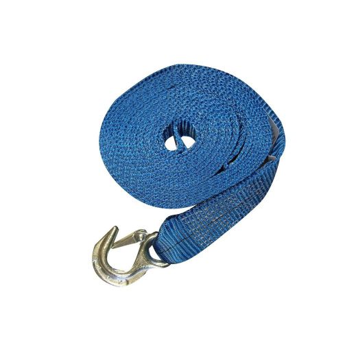 Erickson 2&#034; x 20&#039; Winch Strap w/ Forged Hook 10,000 lb Blue 06410