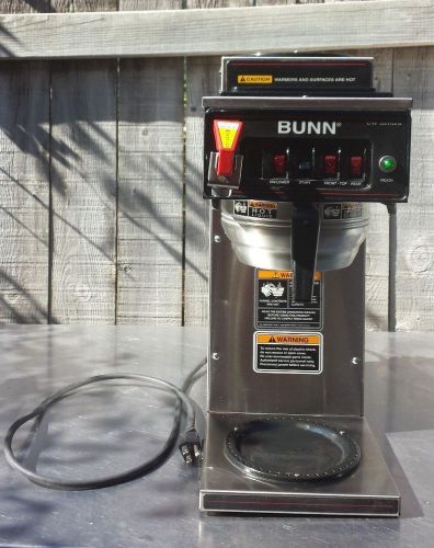 Guaranteed bunn pourover cwtf15 1l/2u sf 12950.0217 stainless funnel 3 burners for sale