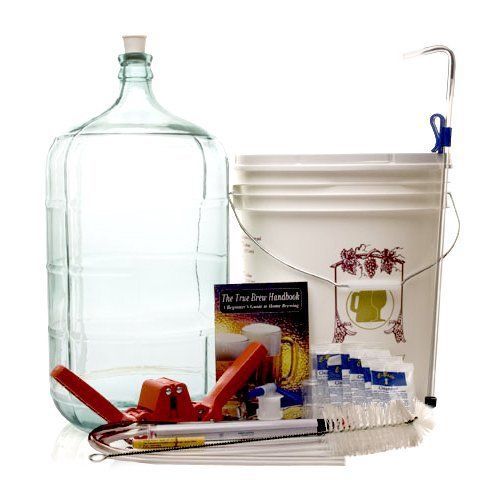 Beer Equipment Kit W/ 6 Gallon Glass Carboy Home Brewing Wine Making Beer Bottle