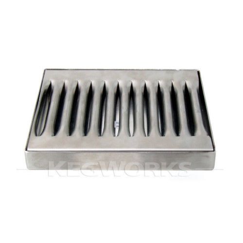 5&#034; Beer Drip Tray - Stainless Steel - No Drain - Bar Pub Kegerator Spill Catcher