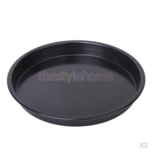 2x kitchen nonstick coating aluminum pizza pan dish baking tray diy tool for sale