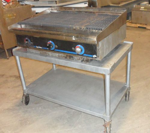 &#034; star max&#034; heavy duty commercial 42&#034; natural gas grill / char-broiler w/stand for sale