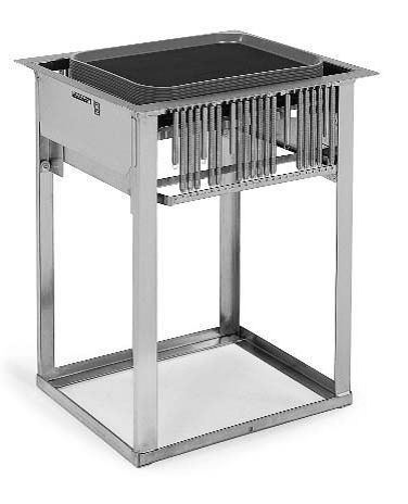 Lakeside Tray or Cup &amp; Glass Rack Dispensers Self-Leveling - Drop-In Lowerator