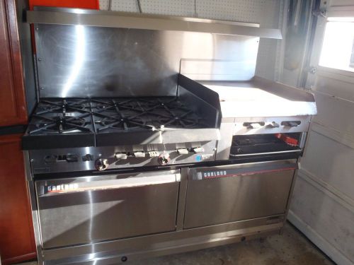 Garland commercial stove 60&#034; 6 burners 24&#034; griddle/broiler and 2 ovens for sale