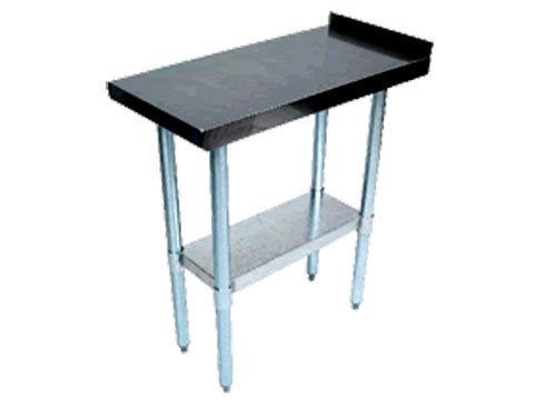 Stainless steel commercial work table 30&#034; x 18&#034; w/ s/s legs $ shelf w/backsplash for sale