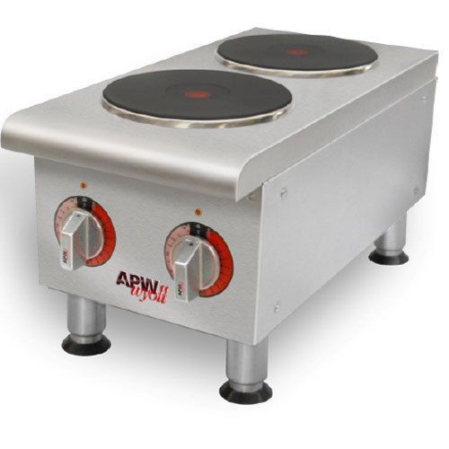 APW SEHPI Hotplate, Double Burner with Smooth Finish, Countertop, Electric