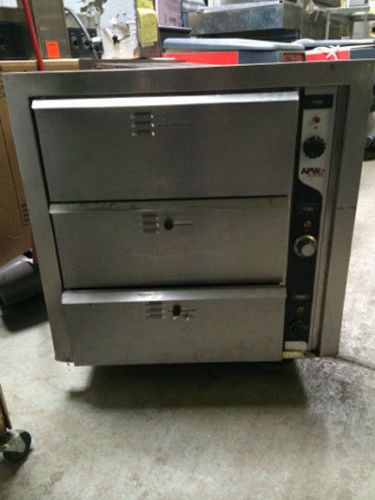Hdd-3b apw wyott standard built-in 3 holding drawers - triple food warmer for sale