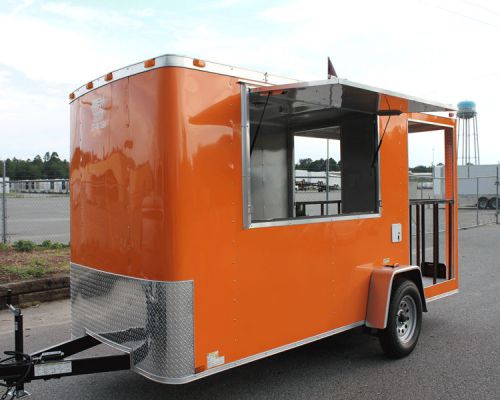 New 6x14 6 x 14 enclosed concession food vending bbq porch trailer * must see * for sale