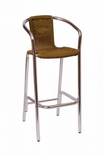 New Madrid Synthetic Wicker Bar Stool with Arms - 2 color options