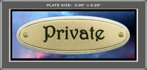 Brass Engraved Signs( Private) HA Sign Solid Brass Plaque Plate