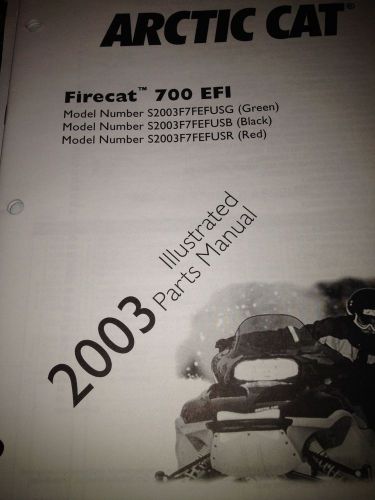 ARCTIC CAT FIRECAT PARTS MANUAL 2003 FIRECAT 700 EFI