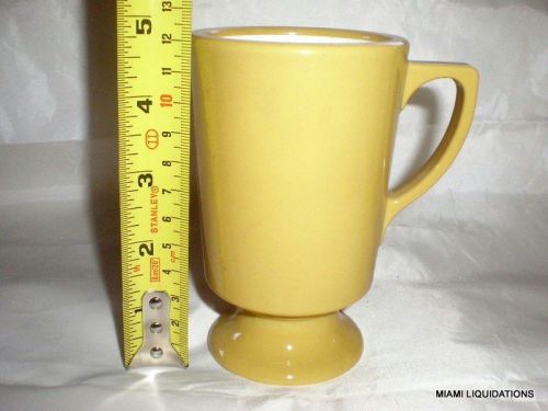 Lot of 5 Pedestal mug  yellow Continental Plastics El Dorado 8010 retro vintage