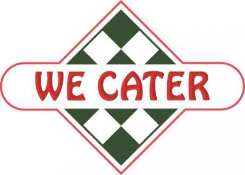 We Cater Restaurant Concession Decal 12&#034;