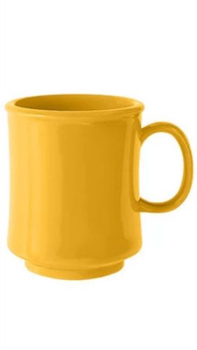 GET Enterprise TM-1308-TY Tropical Yellow 8 oz.  Stacking Mug (40 Count)  -Used