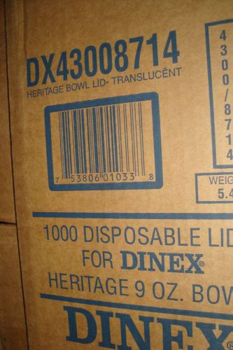 Dinex DX43008714 Disposable Plastic Lid for 9oz Heritage Bowl 1000 Per Case