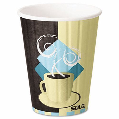 Solo cup duo shield hot insulated 12 oz paper cups, beige, 600/carton (sccic12) for sale