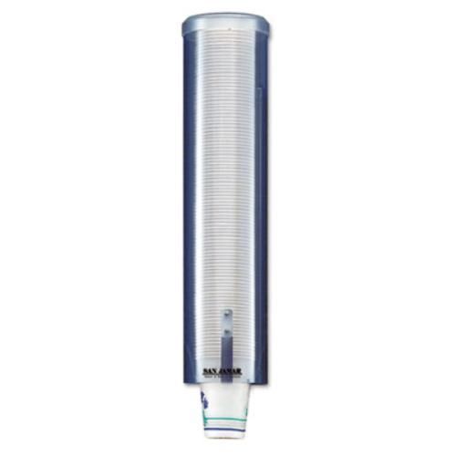 San Jamar C3260TBL Large Pull-type Water Cup Dispenser, Translucent Blue