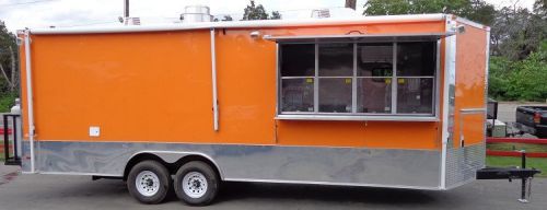 Concession Trailer 8.5&#039;x24&#039; With Appliances Food Catering BBQ (Orange)