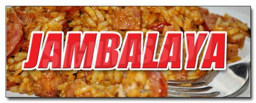 24&#034; JAMBALAYA DECAL sticker new orleans cajun gumbo po boys red beans rice