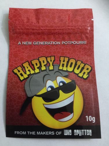 100 Happy Hour 10g EMPTY** mylar ziplock bags (good for crafts jewelry)