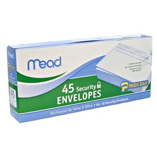 Mead security envelopes - security - #10 [4.13&#034; x 9.50&#034;] - peel &amp; (mea75026) for sale
