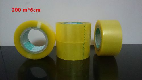 Shipping sealing packing roll tape 2 mil 6cm x 200m 2.36&#034;x 220 yard 4 x clear for sale