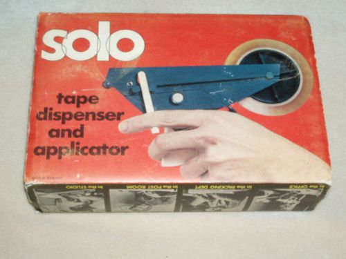 Vintage Collectible SOLO Tape Dispenser and Applicator - up to 1&#034;, 2 Size Cores